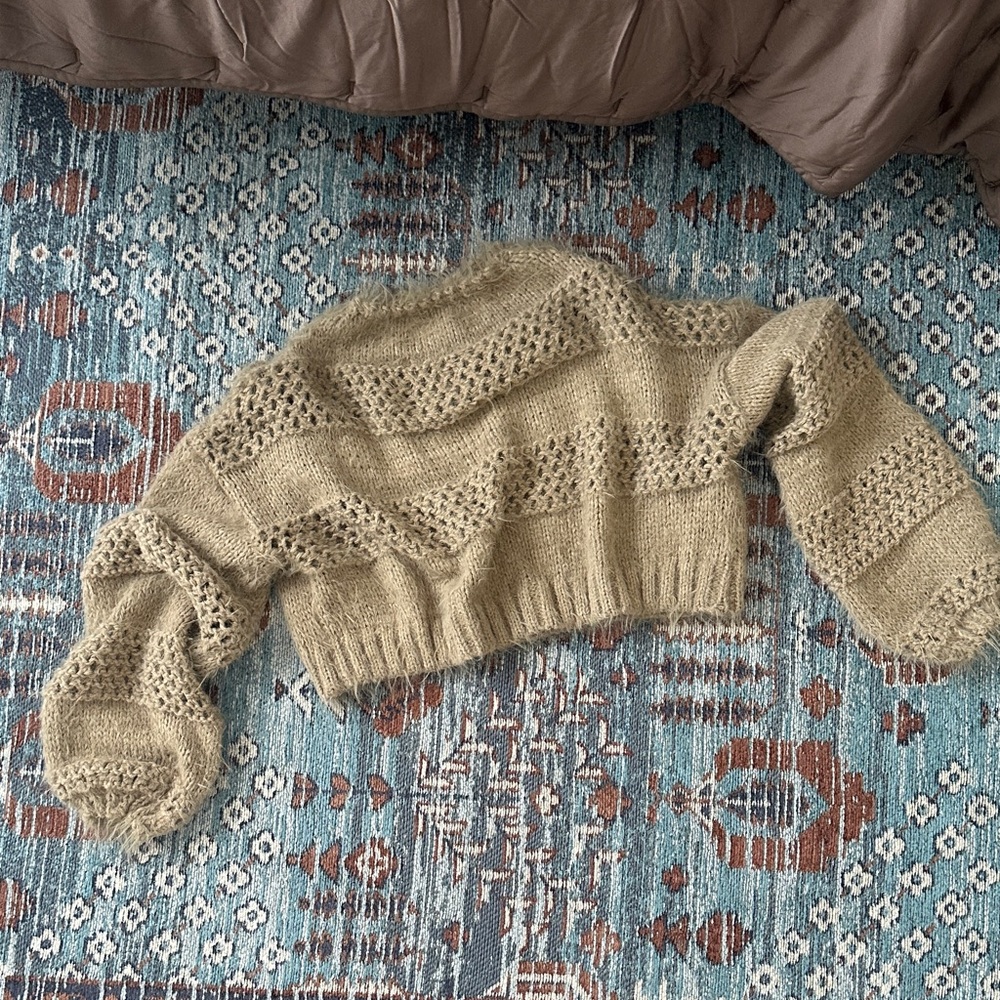 Cozy Knit Sweater in Tan
